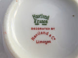 French Haviland Limoges Cup And Saucer 1920s Foliage Leaves Antique France