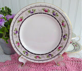 Shelley Rose Border Cup And Saucer With Plate Rose Lace 1920s Bute Teacup Trio