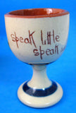 Egg Cup Mottoware Speak Little Watcombe Torquay Eggcup 1900-1920s