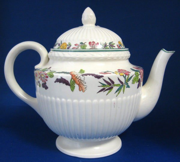 Teapot Wedgwood Edme Shape Wildflowers Antique Etruria 1930s Cream