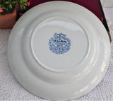 Blue Transferware Plate Homeland Grindley England Ironstone 10 Inch Dinner 1920s