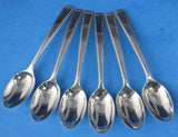 Art Deco Sterling Silver Spoons Set Of 6 Hallmarked Sheffield 1938 England Coffee Tea