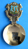 Tea Caddy Spoon Herne Bay Tea Scoop Souvenir Enamel Shield 1940s