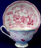 Royal Albert Vintage Mikado Pink Cup And Saucer English 1930s Willow Variation