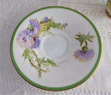 Signed Royal Doulton Glamis Thistle Cup And Saucer 1930s Hand Colored Queen Mum