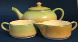 Teapot Royal Winton Grimwades Stacking Luster Ware 4 Pc 1940s Peach to Green