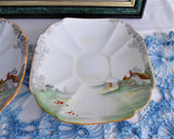 Shelley Cottage 2 Saucer Only Pair Queen Anne Square Paneled Art Deco 1928