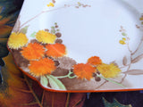 Shelley Art Deco Acacia Salad Plate Orange Yellow Square 1930s Vincent Shape