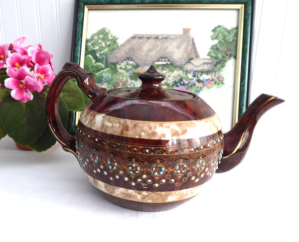 Cauldon Ceramics Brown Betty 4-Cup Teapot in Rockingham Brown– British Cauldon Ceramics Brown Betty 4-Cup Teapot in Rockingham Brown– British
