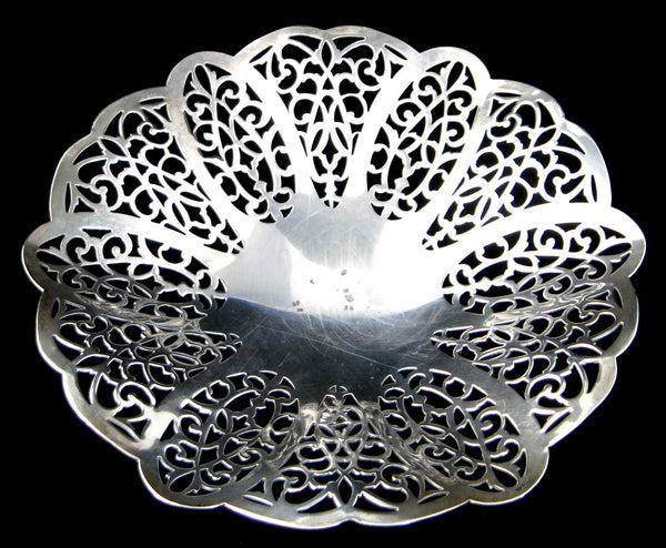 Lovelace Silver Candy Bowl Pierced International Silver 1930s Tea