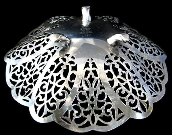 Lovelace Silver Candy Bowl Pierced International Silver 1930s Tea