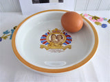 Shelley 1937 Coronation Bowl Baking Dish King George VI Royal Baby Bowl