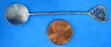 George VI Salt Spoon Sixpence Sterling Silver Handmade 1930s