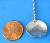 George VI Salt Spoon Sixpence Sterling Silver Handmade 1930s