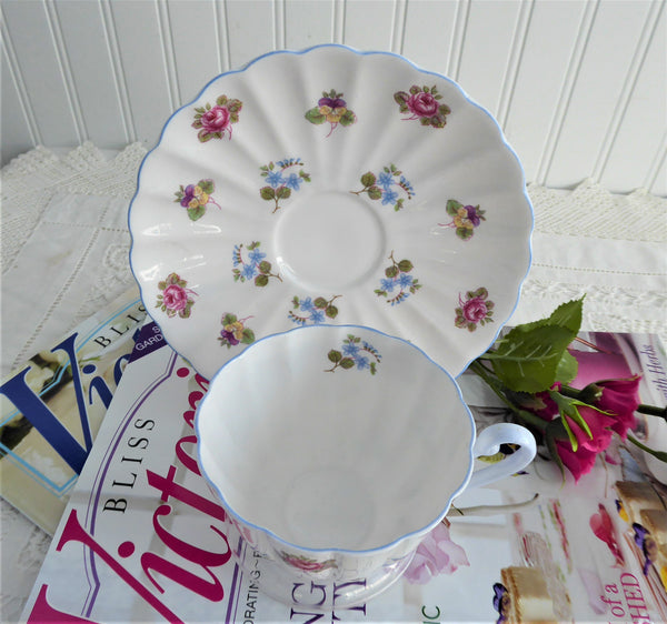 Shelley Cup And Saucer Rose Pansy Forget-Me-Not Ludlow Chintz
