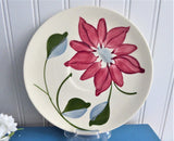 Cup And Saucer Blue Ridge Poinsettia Teacup 1940s Colonial Shape Holiday