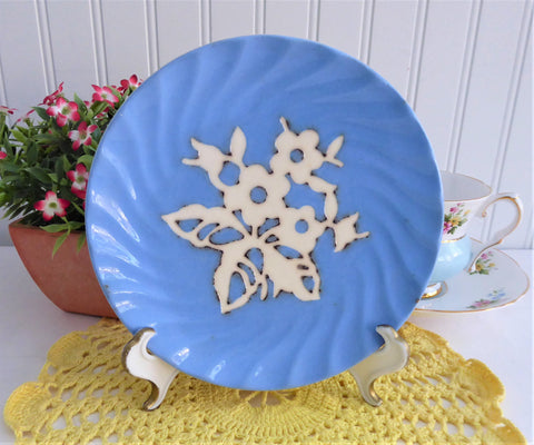 Harker Cameo Ware Plate Blue And White 1940s Bread And Butter