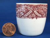 Barratts Old Castle Red Transferware Eggcup Single Vintage 1940s Ironstone