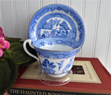 Blue Willow Cup And Saucer Royal Grafton Willow 1940s Teacup Bone China