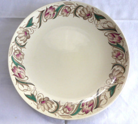 Vintage 1940s Susie Cooper Endon Smooth Luncheon Plate Retro Tulips 8.75 Inch