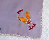 World War 2 A A F Sweetheart Purple Handkerchief 1940-1945 Air Force Wife Love Token