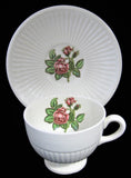 Moss Rose Wedgwood Edme Cup and Saucer Cream Ware England 1940s