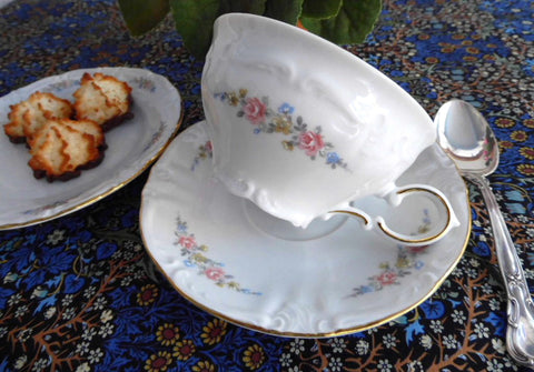 Winterling Mayerling Cup Saucer Plate Bavaria Pastel Floral 1940s Teacup Trio