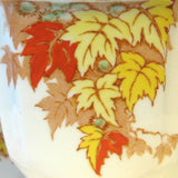 Fall Leaves Cup and Saucer Flower Handle Royal Stafford 1940s Square Cup