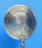 Salt Spoon George VI Sterling Silver Coin South Africa Visit 1940s Hand Made