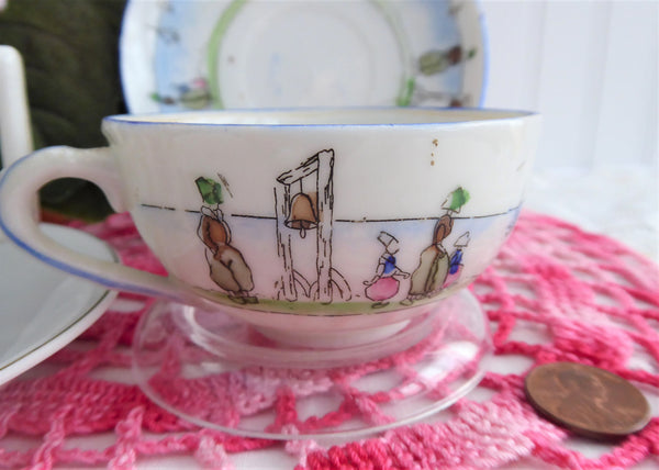 Pair Demi Teacups Occupied Japan 1945-1952 Antique Nippon Dutch