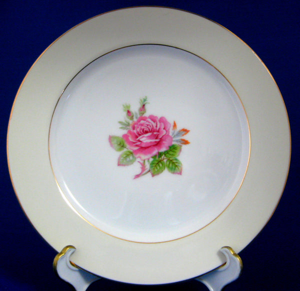 Salad Plate Occupied Japan Fuji Rosette 7.5 Inches Lovely Pink