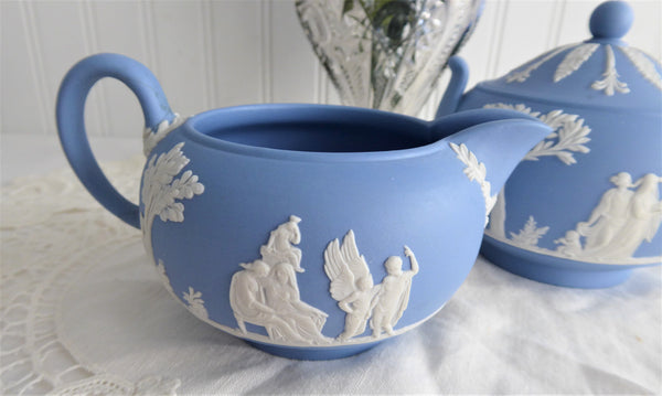 ジャスパー・Old- Creamer = Old Blue = (1級品) 工芸品 アンティーク