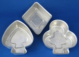 Vintage Aluminum Cake Molds Jello Jelly Molds 1960s Card Suit Set Of 3
