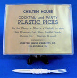 Retro Set Cocktail Picks Boxed 1960s 36 Floral Hors d oeuvres Canapes Party