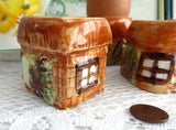 4 Cottageware Egg Cups Price Kensington England Hand Painted 1950s