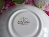 Pink Blue Astilbe Floral Cup And Saucer Old Royal England 1950s Bone China
