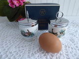 Royal Worcester Egg Coddler Pair Birds Single 1950 Porcelain Original Box