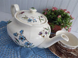 Johnson Brothers Wakefield Teapot English 1950s Transferware Floral Windsor Ware