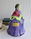 Little Old Lady Teapot English Figural Old Grandmother In Cape 1940s Large 32 Ounce