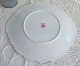 Roslyn England Ambleside Lugged Cake Serving Plate Pink Lavender 1950s Poppies Daisies