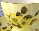 Royal Grafton Sunny Yellow Roses Cup And Saucer English 1950s Bone China