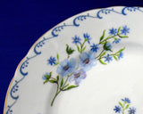 Plate Shelley China England Blue Rock 6 Inch Cake Plate Side Plate 1950s Tea Plate