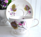 Shelley England Cup and Saucer Bramble Blackberries Bute Shape 1950s