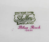 Shelley China Dainty Shape Blue Rock Cup and Saucer England Bone China