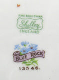 Shelley China Dainty Shape Blue Rock Cup and Saucer England Bone China