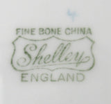 Shelley China Dainty Shape Blue Rock Cup and Saucer England Bone China