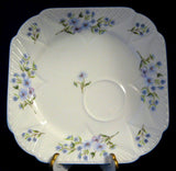 Shelley China Dainty Blue Rock Cup and Plate Snack Set Buffet Tennis Tea And Toast England