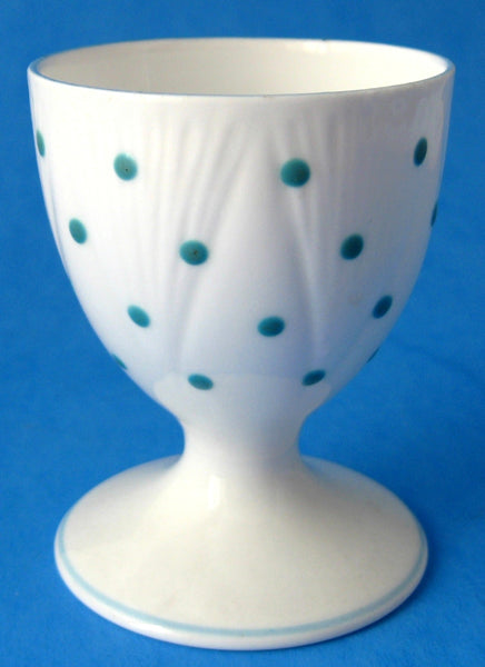 Ceramic White and Blue Single Egg Cup