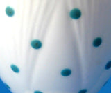 Shelley Dainty Polka Dot Turquoise Eggcup Pedestal Egg 1950s English Bone China