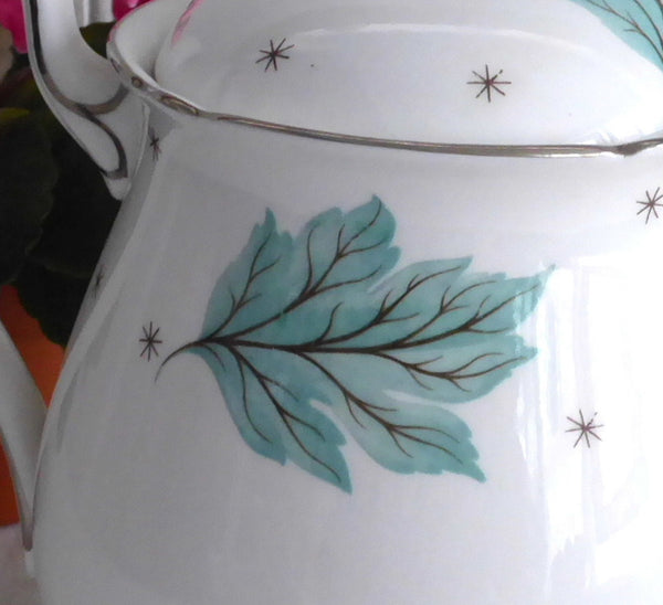 Teapot Shelley Tea Pot Drifting Leaves Gainsborough Shape 1956
